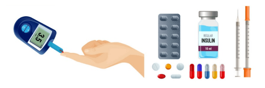 Diabetiker mussen hiren Bluttzockerspigel iwwerwaachen an déi néideg Medikamenter huelen